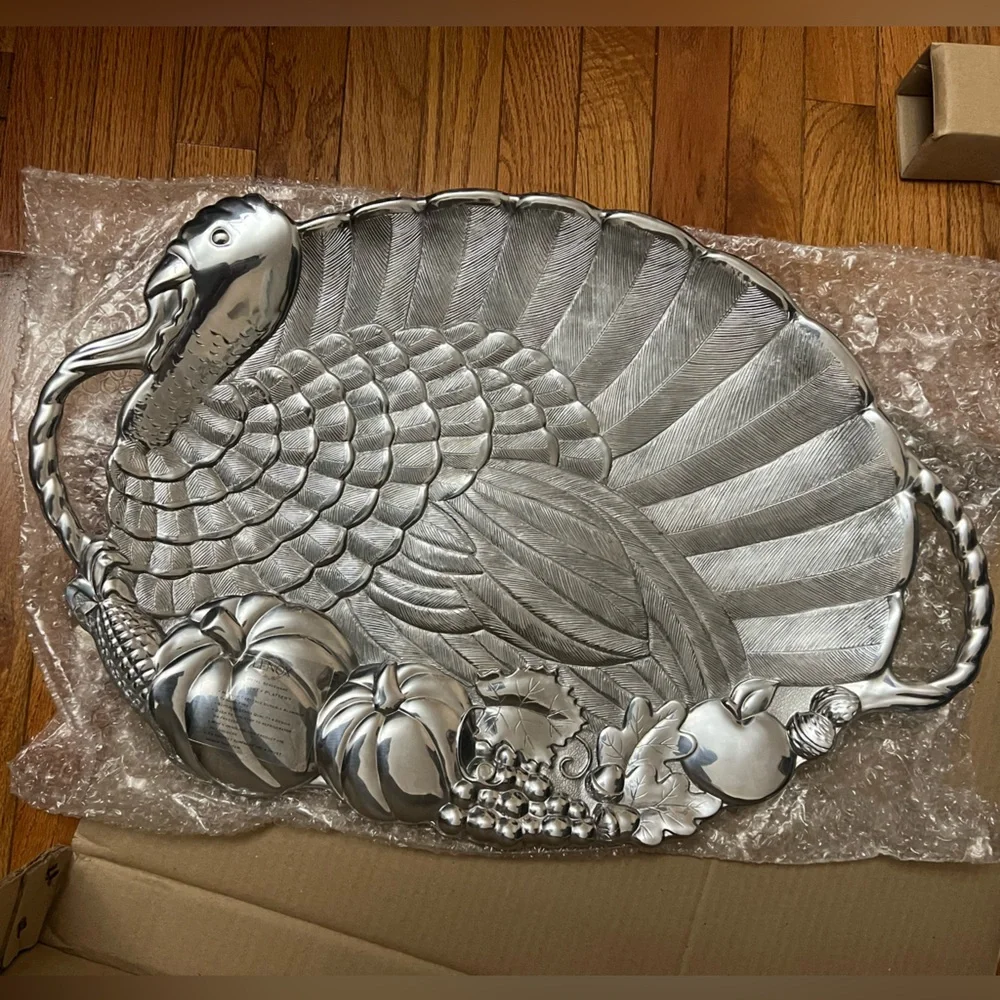NEW Vintage LENOX Turkey Platter with Handle, 24" X 16" Tray with two Handles - Picture 2 of 7